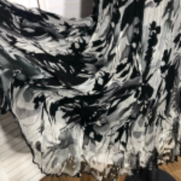 Tadashi Collection Fit and Flare Floral Midi Dress Black White Size 8 - Picture 11 of 13